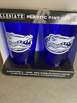 University Of Florida Gators 2 Pack Boxed Plastic Pint Set 16 Oz Collegiate NCAA • $14.99