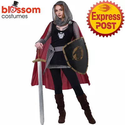 CA2722 Ladies Knight Medieval Roman Womens Costume Warrior Soldier Book Week • $79.85