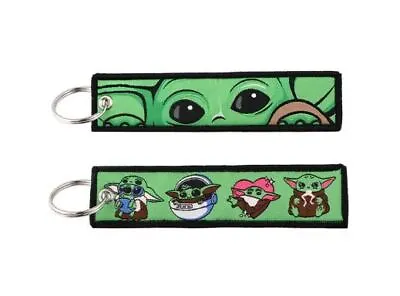 Grogu Baby Yoda Embroidered Keyring Key Tag • $8