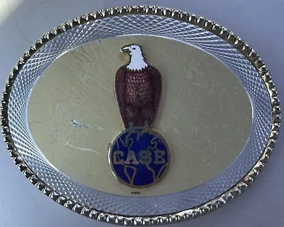 Vintage Belt Buckle JI Case Promo Old Abe Eagle Trade Mark 1980s • $9.95