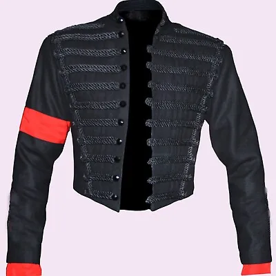 $314.50 • Buy 2022 New Michael Jackson MTV Award Hussar Black Wool Braiding Jacket Fast Ship
