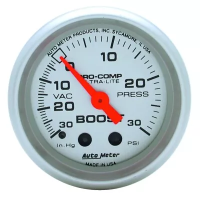 Autometer Ultra-Lite 52mm 30 PSI Mechanical Boost Gauge • $87.90