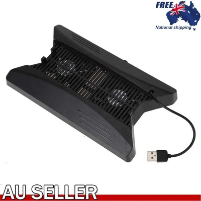 $19.59 • Buy Cooling Fan Vertical Stand Charging Dock USB 3 Hub For Sony Playstation 4 Pro