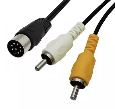 8Pin Din To 2 RCA Male Audio Cable For Musical Instrument Audio Equipment 50cm • £6.95