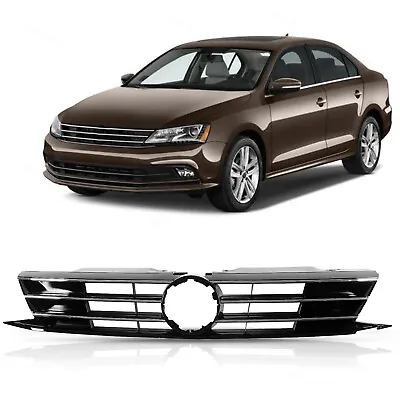 $63.83 • Buy Front Bumper Chrome Grill Grille Replacement Fit For 15-2018 VW Volkswagen Jetta