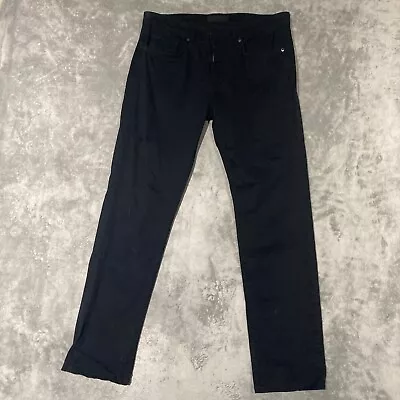 J Brand Pants Mens Size 36x33 Kane Slim Straight Leg Dark Carbon Blue Distressed • $15.99