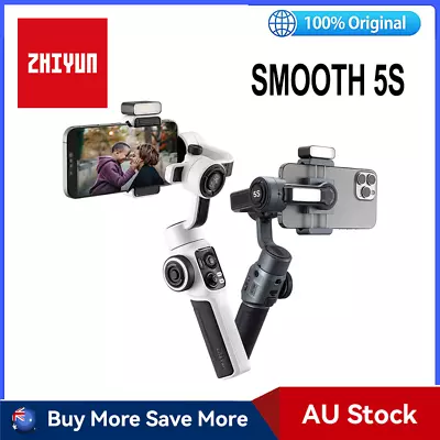 Zhiyun SMOOTH-5S Handheld Pro 3-Axis Smart Gimbal Stabilizer Fill-Light Tripod • $243.34