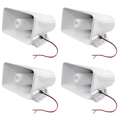 Pyle 8  65 Watts 8 Ohms Indoor And Outdoor PA Horn Speaker White (4 Pack) • $76.99