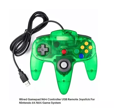 Nintendo 64 USB Controller - Transparent Green • $15