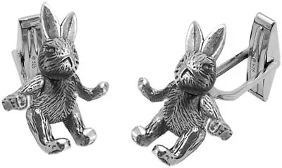 Sterling Silver Movable Limbs And Head Rabbit Cufflinks • $193.88