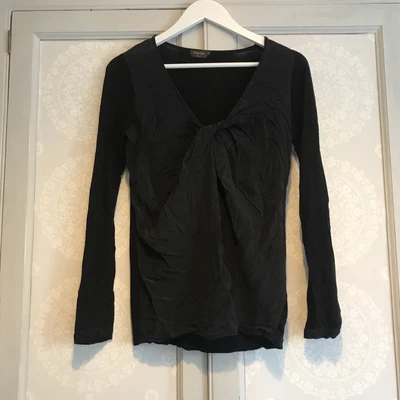 £2.50 • Buy Phase Eight Black Silk Tie-front Top M