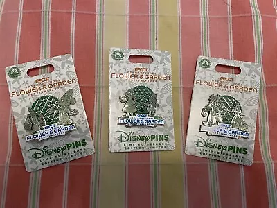 Disney 2024 Epcot Flower & Garden Topiary 3-Pin Set LR Mickey Belle Alice • $60