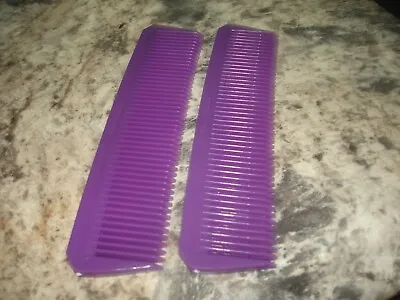 2  Vintage  Pocket Combs Purse Combs Unbreakable Purple  COOL RETRO • $15.99