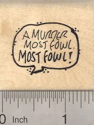 Murder Of Crows Rubber Stamp Murder Most Fowl Crow D22705 WM • $14
