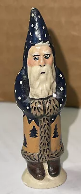 $145.99 • Buy VAILLANCOURT Folk Art - 2001 Santa Club - Miniature Santa #79 Starry Night Coat