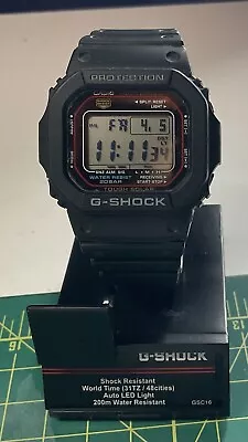 Casio G-Shock Men's Tough Solar Atomic Black Resin Sport 47mm Watch GW-M5610 • $70