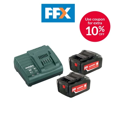 £133.87 • Buy Metabo 685050000 Starter Kit 2 X 18v 4.0ah Batteries + ASC30 Charger