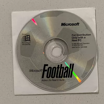 Microsoft Football Windows 95 PC CD-ROM (1996) • $19.95