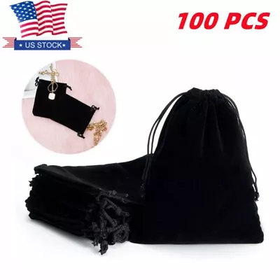 100pcs Velvet Drawstring Favor Gift Bags Jewelry Pouches Wedding Party 2.8 X3.5  • $17.99