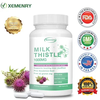 Milk Thistle 1000mg - With Dandelion - Liver Cleanse Detox And Repair Formula • $7.75