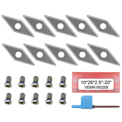 Diamond Carbide Inserts Wood Turning Chisel Carbide Tips Cutter Blade Lathe Tool • £23.90