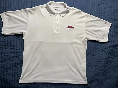 Columbia Omni Shade Ole Miss Mississippi Rebels Polo Men’s Large White • $15