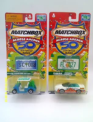 MATCHBOX ACROSS AMERICA 50 Birthday Series-South Carolina & Florida- No Barcodes • $6