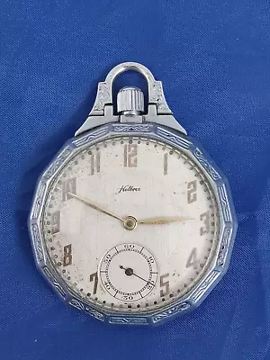 Vintage Helbros W.co Geneva Swiss Chromium Plate Pocket Watch  15 Runs • $24