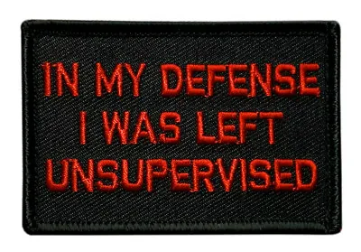 In My Defense Unsupervised Morale Patch (Hook Fastener -UP1) • $6.99