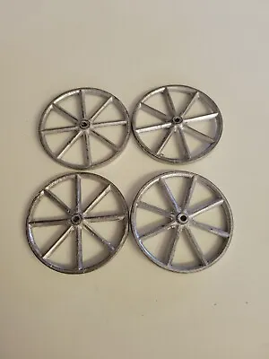 2.5 INCH SPOKED METAL WHEEL FOR WAGON CANNON TOY CARS (4 PCS TOTAL) Silver Color • $19.95
