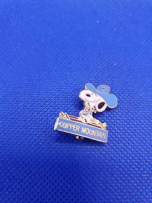 Vintage Peanuts Snoopy Skis Copper Mountain Tie Tack Or Enamel Lapel Pin Aviva • $17.95