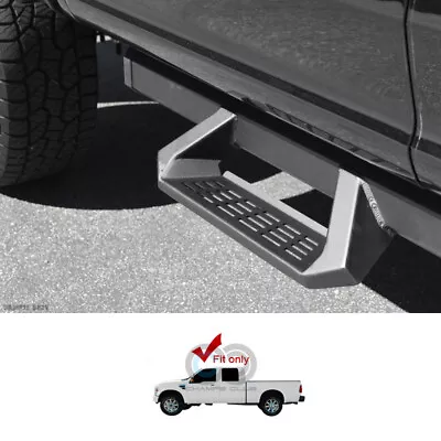 Fits 99-16 Ford F250/F350 Crew Cab Matte Black Aluminum Drop Step Side Nerf Bars • $269.95