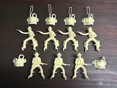 Vintage Airfix Cowboys -  Riders & Saddles  - 54mm/ 32nd - Toy Soldiers - 1970s • $45
