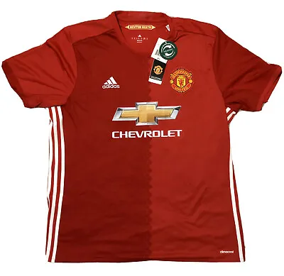 Manchester United Adidas 2016 2017 Home Jersey Red Men’s Size XL New NWT • $32.45