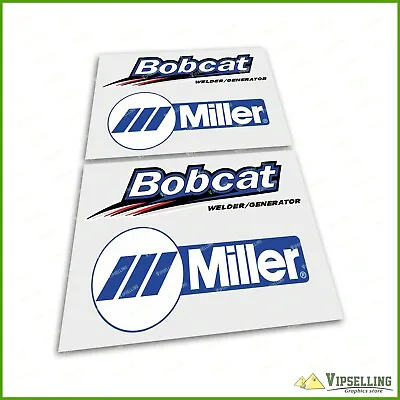 Miller Welder Generator BOBCAT Blue Laminated Decals Stickers Set • $24.70