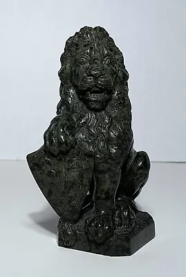 Antique HERALDIC LION Statue CARVED MARBLE STONE JASPER PORPHYRY 19th Century • $299