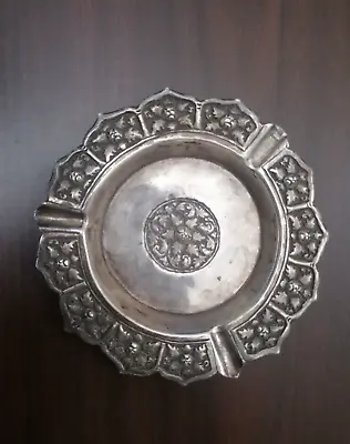 WOW Antique 116mm Silver 800 Floral Ash Tray Collectible Luxury Rare Gift Ideas • $239.99