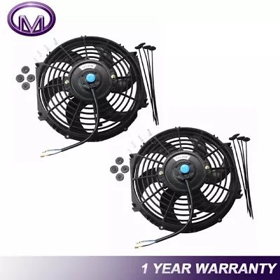 10  Inch 6 Blade Universal Slim Radiator Fan Push Pull Electric Radiator Cooling • $29.88