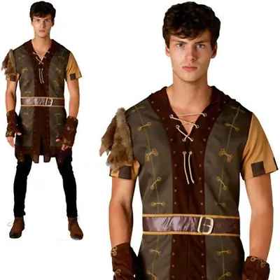 Mens Robin Hood Fancy Dress Medieval Hunter Adults World Book Day Costume Outfit • £14.99