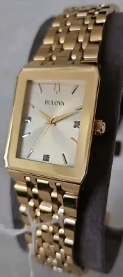 SAVE ££'s ON RRP OF £219 Bulova Gold Tone Quadra Unisex Watch 3 Year Guarantee  • £139