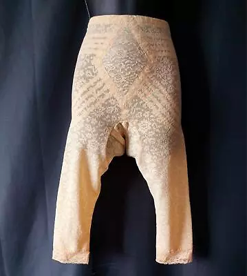 SLIMMING Rago Beige Lace Vintage KNEELENGTH LEG GIRDLE SHAPER PANTIES - S • $44.52