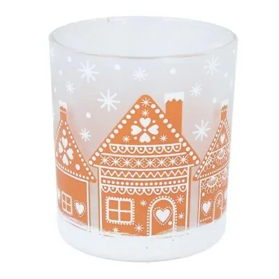 £4.50 • Buy Gisela Graham - Gingerbread House Opaque Glass Nite Lite Pot - Small