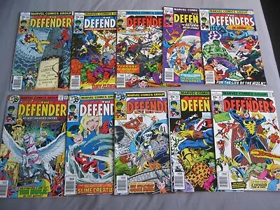 Job Lot 4 The Defenders 57 To 66 (10 Comics)- Nice Mid Grade To Higher Grade • £15