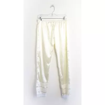 Satin Ivory Off White Pants Lolita Style Retro Cosplay Victorian Undergarment L • $15