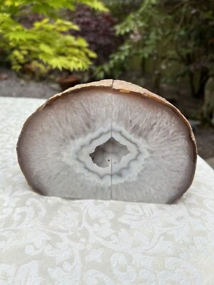 £74.99 • Buy Agate Bookends Large Heavy Natural Colour Pair AAA+ 2317g 4