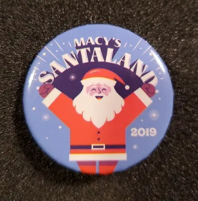 Macy's Department Store Christmas Santa Claus Land Santaland Button Pin 2019 • $4.79