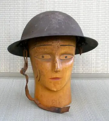 Antique WW I US Army Steel Doughboy Helmet With Liner & Chinstrap M1917 • $185