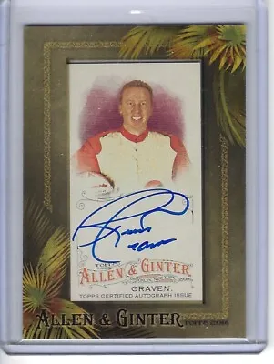 $1.50 • Buy 2016 Topps Allen And Ginter Ricky Craven Frame Mini Autograph Auto