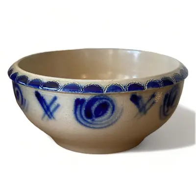 VTG Reinhold Merkelbach Salt Glaze Pottery 6  Bowl (1970s/Cobalt/West Germany) • $19