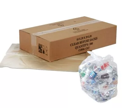 £1.99 • Buy Extra Strong Large Black Bin Liners Rubbish Bags Heavy Duty Waste Refuse Sacks